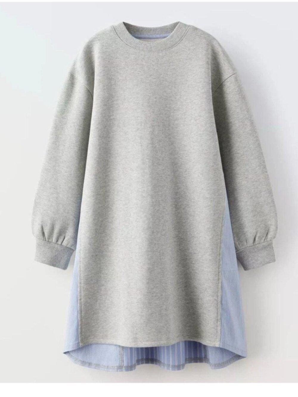 Zara Girls Gray Sweater Shirt Dress - Size 9-10